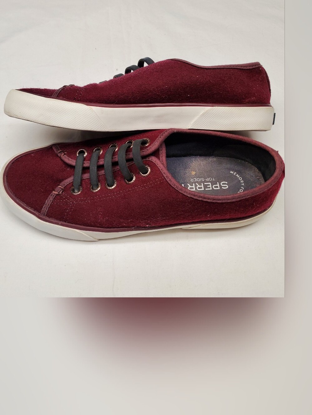 Sperry Top-Sider Crest Vibe Burgundy Wine Wool Lace-Up Sneaker Women's 7.5 - Picture 4 of 7